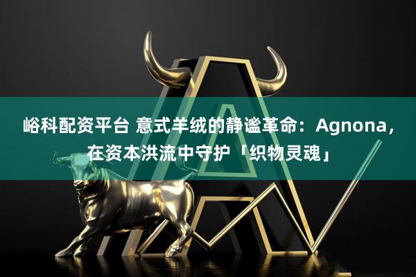 峪科配资平台 意式羊绒的静谧革命：Agnona，在资本洪流中守护「织物灵魂」