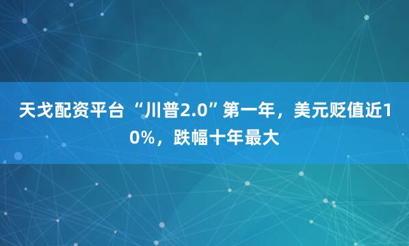 天戈配资平台 “川普2.0”第一年，美元贬值近10%，跌幅十年最大